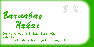 barnabas makai business card