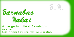 barnabas makai business card